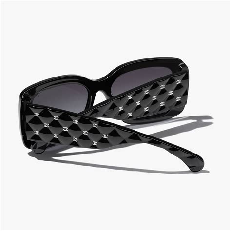 chanel matte black sunglasses|CHANEL Sunglasses: Rectangle Sunglasses, acetate, metal.